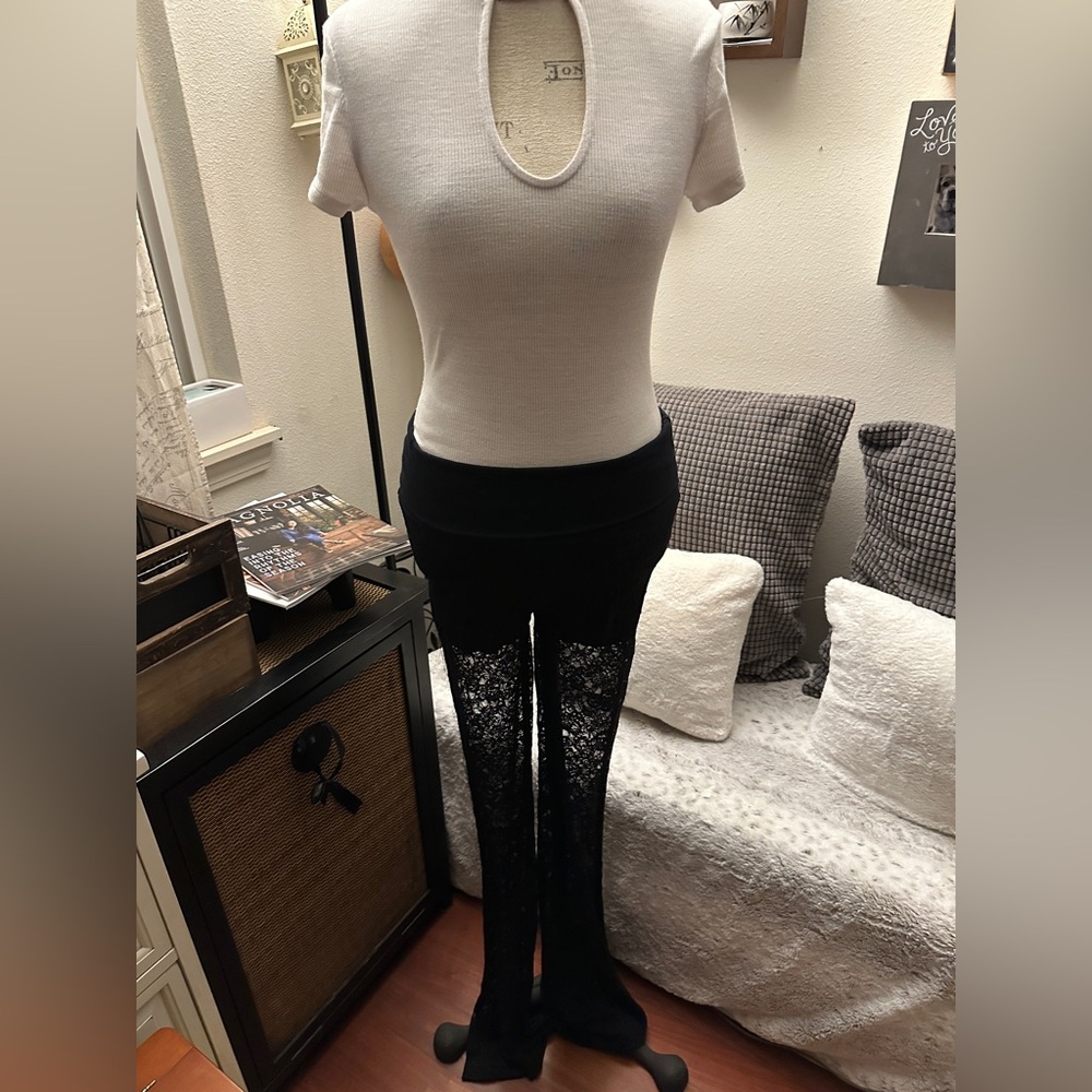 Billabong Black Lace Flare Pants